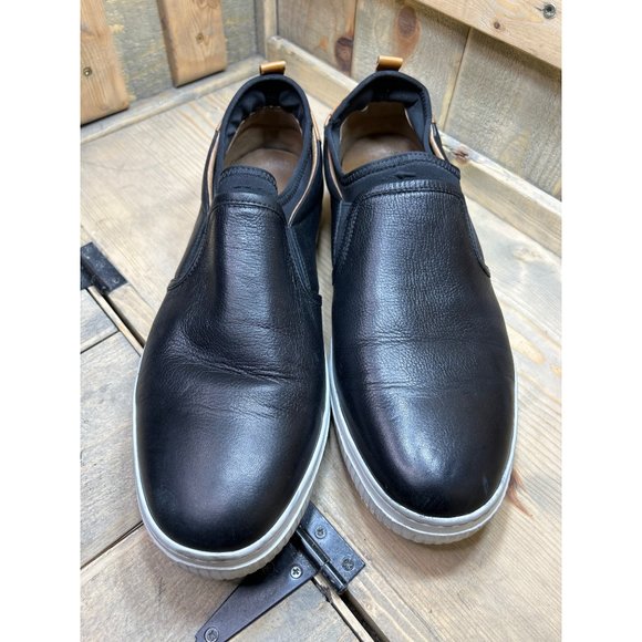 US13 J&M Johnston & Murphy 1850 Toliver Black Leather Sneaker Loafer Shoes main image 11